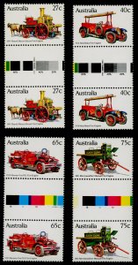 Australia 857-60 Gutter Pairs MNH Historic Fire Engines