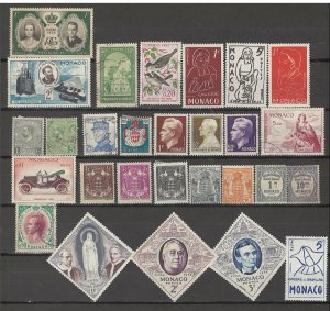 COLLECTION LOT # 57L MONACO 28 STAMPS CLEARANCE