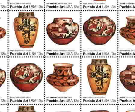 SCOTT #1706-9 - MNH FULL SHEET - PUEBLO ART