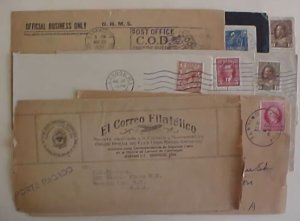 US TO CE NICKLES FROM ENGLAND 1939 CUBA 1935X2 CANADA 1923X,1932,1941 FRANCE