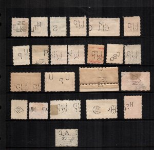 US   22 used perfins