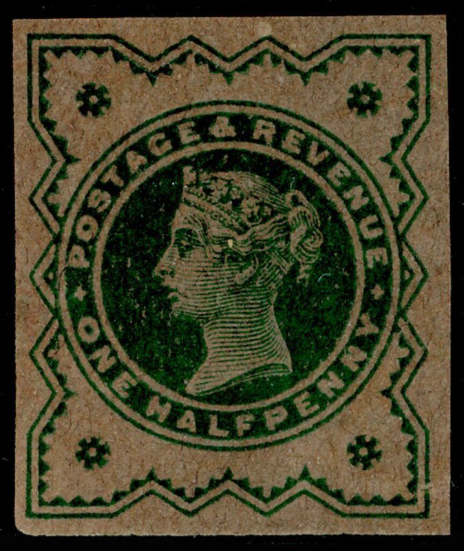 SG213var, 1d green on buff, UNUSED. Cat £220. PLATE PROOF