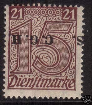 Upper Silesia #O34 Mint Inverted Overprint