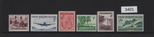 (3401) Cocos (Keeling) Islands Scott  01-06, NO GUM, complete set