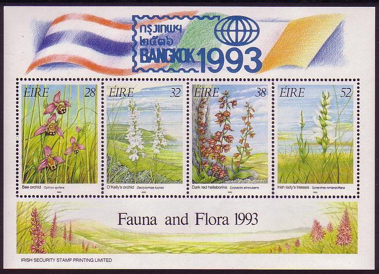 Ireland Irish Orchid MS Rare Type 1993 MNH MI#Block 10 II CV?17.-