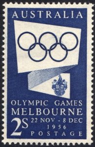Australia: SC#277 2 s Melbourne Olympic Games (1954) MNH