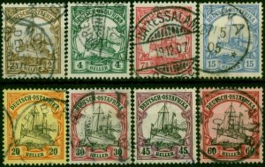 German East Africa 1905 Set of 8 SG26-33 Fine Used