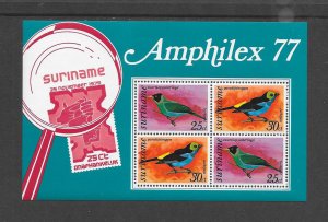 BIRDS - SURINAME C60b AMPHILEX S/S MNH