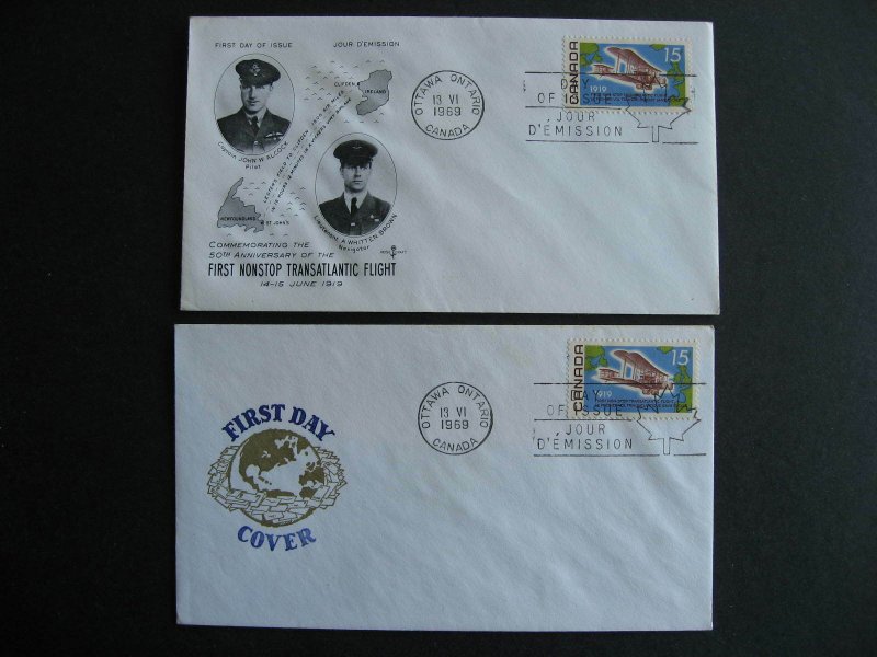 Canada Vickers Vimy Van Dahl, Rosecraft FDC First day covers Sc 494 