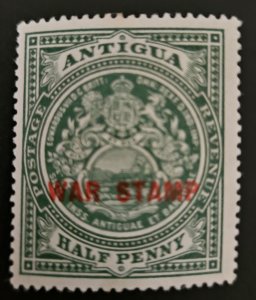 Antigua 1916 SG53 mm War Stamp overprinted in red