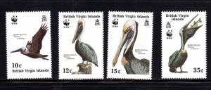 VIRGIN ISLANDS #621-624  1988  WWF  MINT  VF NH  O.G  c