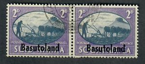 Basutoland #30 used attached pair