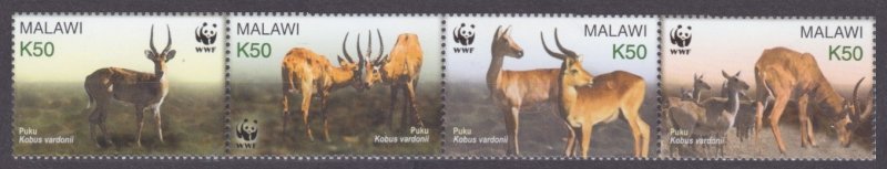 2003 Malawi 721-724strip WWF / Fauna