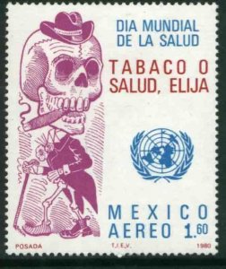 MEXICO C635, FIGHT AGAINS TOBACCO SMOKING. MINT, NH. VF.