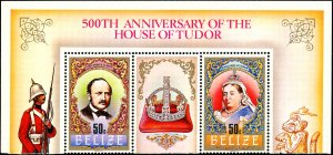 BELIZE Sc 732-33 VF+/MNH - 1984 50c Queen Victoria & Prince Albert