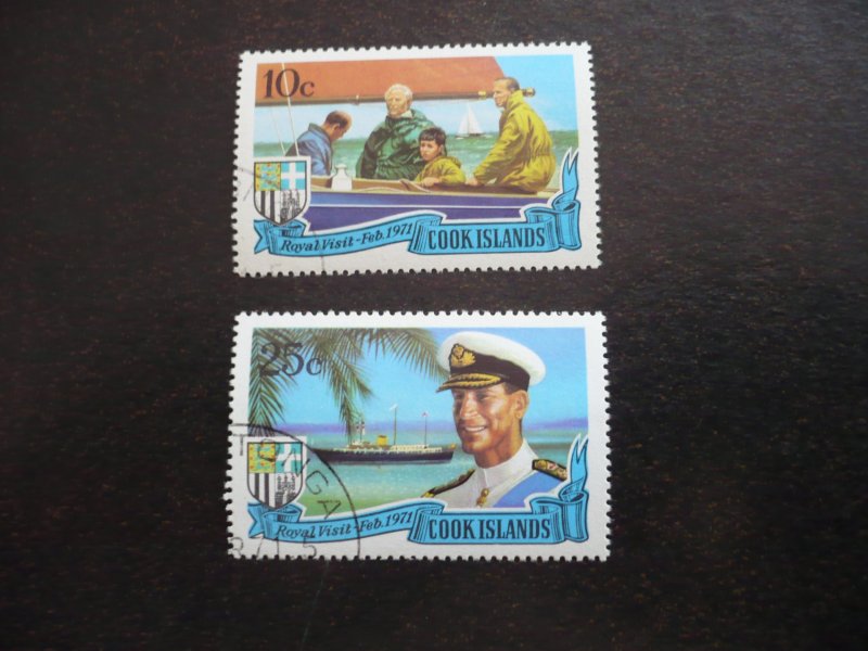 Stamps - Cook Islands - Scott# 299-301 - CTO Part Set of 2 Stamps
