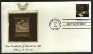 USA 1998 Painting by William M.  Harnett Art Gold Replicas Cover Sc 3236i # 221