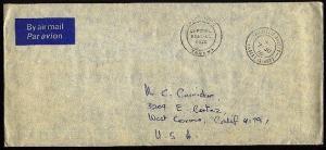 GILBERT IS 1976 cover to USA : OFFICIAL POSTAGE FREE TARAWA................94433