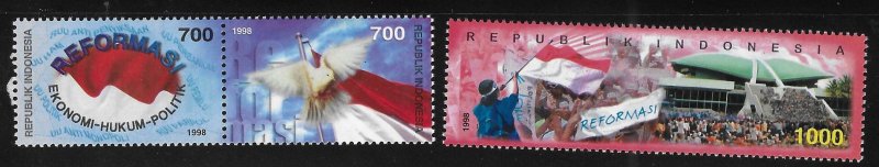 Indonesia 1998 Reform Movement Sc 1808-1810 MNH A1382