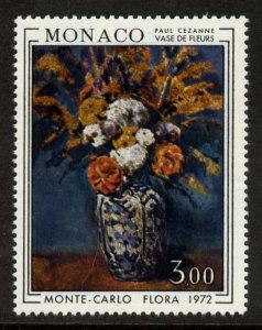 Monaco 829 MNH International Flower Show, Art, Flowers in Vase, Cezanne