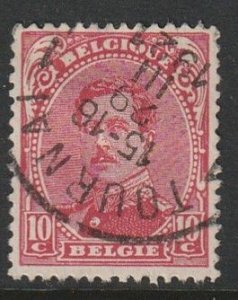 1915 Belgium - Sc 112 - used VF - 1 single - King Albert I - Top of B solid