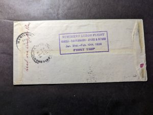 1926 Philippines Airmail First Flight Cover San Fernando to Manila PI 37 Flown