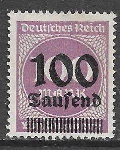 Germany 253: 100000m on 100m Numeral, unused, NG, F-VF