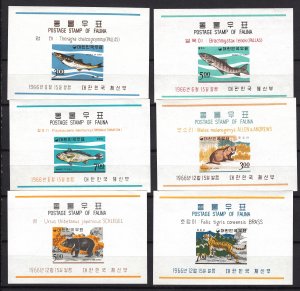 J26841 1966 south korea s/s mlh #496a-8a,502a-4a sports/animals