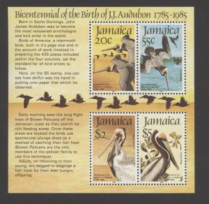 1985 Jamaica 598a  Birds  Brown Pelican Mint, Hinged