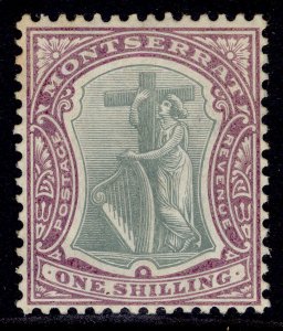 MONTSERRAT EDVII SG30, 1s green & bright purple, M MINT. Cat £15.