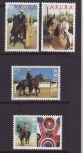 Aruba-Sc#118-21- id5-unused NH set-Animals-Horses-1995-