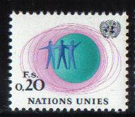 United Nations Geneva  #4  1969 MNH  20 c