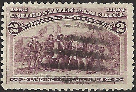 # 231 Brown Violet Used Landing Of Columbus