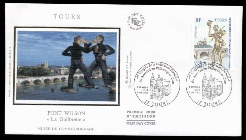 France 2001 Philatelic federation, Tours FDC