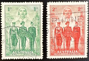 Australia #184,185 Used VF WWII Issues 1940 [U5.1.2]