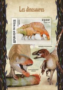 NIGER - 2016 - Dinosaurs - Perf S/Sheet - MNH