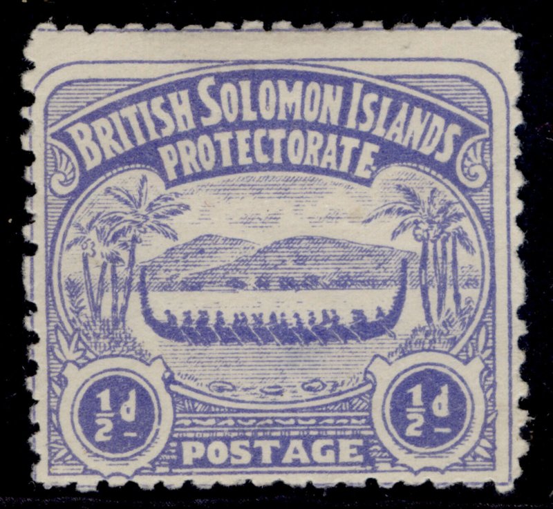 BRITISH SOLOMON ISLANDS EDVII SG1, ½d ultramarine, M MINT. Cat £11.