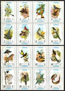 Ajman 1971 Birds 1972 Mi. 879/94 MNH