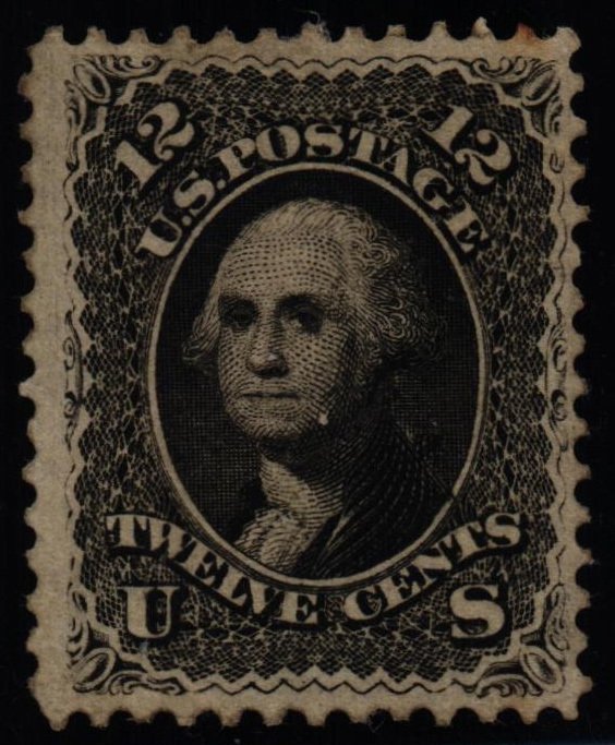 US Scott #69 - VF - No Gum - 12c Washington - Black - 1861