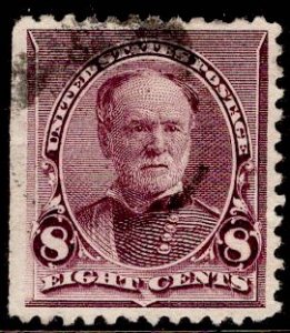 US Stamp #225 8c Sherman USED SCV $17.00