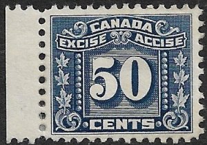 CANADA REVENUES 1934-48 50c EXCISE TAX VDM. FX80 MH