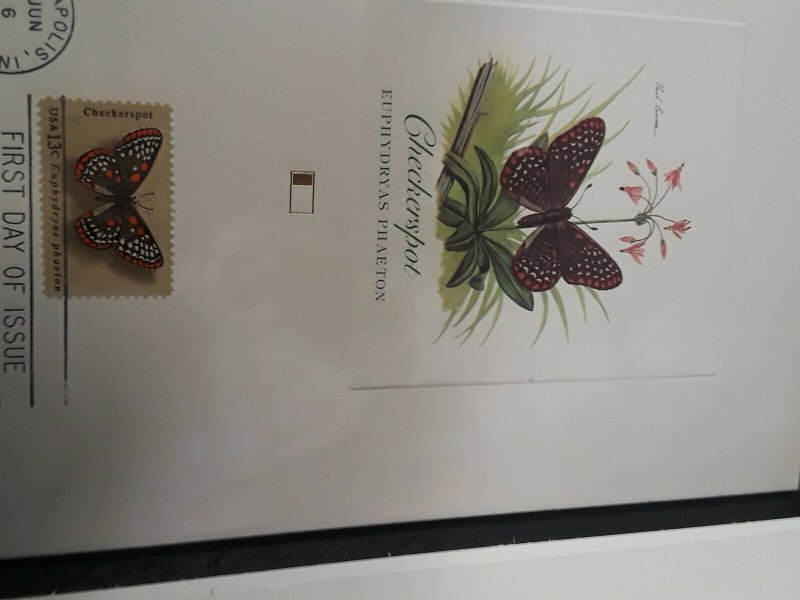 1977 First Day Butterflies With Fleetwood Prints- No Folder