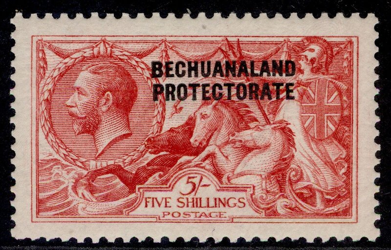 BECHUANALAND PROTECTORATE GV SG84, 5s rose-carmine, NH MINT. Cat £160.