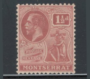 Montserrat 1929 King George V 1 1/2p Scott # 60 MH
