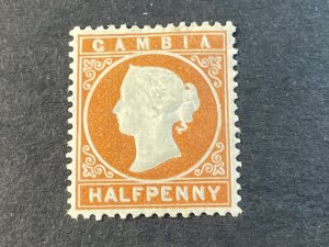GAMBIA # 5-MINT/HINGED--SINGLE--ORANGE--1880