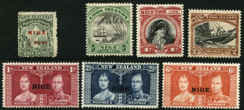 NIUE Postage Cook Islands New Zealand Stamp Collection Mint LH OG