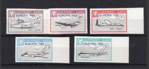 GUERNSEY-SARK EUROPA 1965 SET UNMOUNTED MINT IMPERFORATE