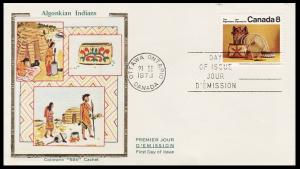 Canada Algonquins 1973 Colorano U/A FDC BIN 4193