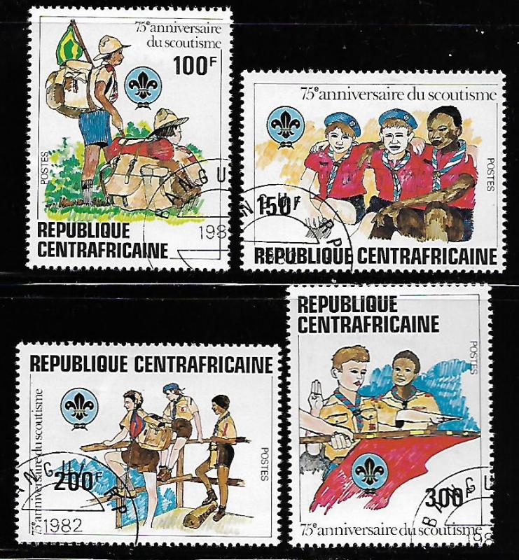 CENTRAL AFRICAN REPUBLIC  497-500  USED, SOUTING YEAR, SET 1982