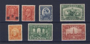 7x Canada MNH Stamps #141 to 143 191 to 194 MNH  Guide Value = $74.00